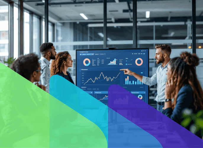 Financial experts giving financial insights to a client